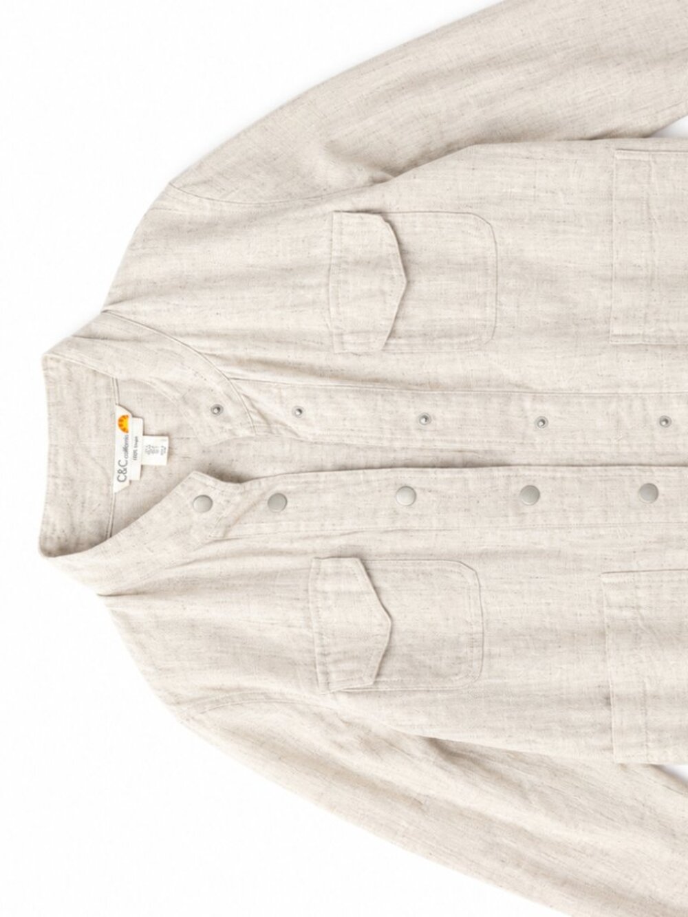 C&C California 100% Linen Utility Jacket – Size Small - Picture 2 of 2
